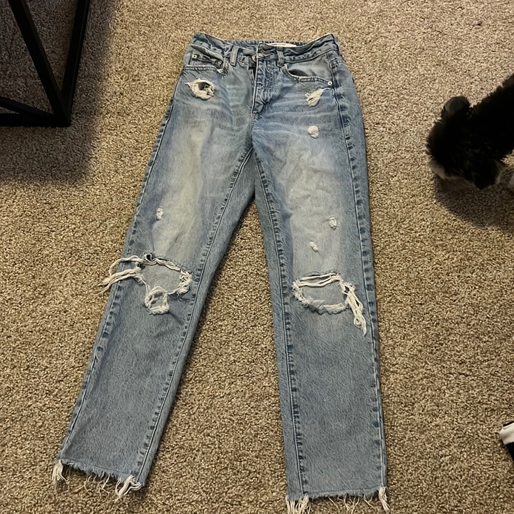 Garage blue jeans high waisted